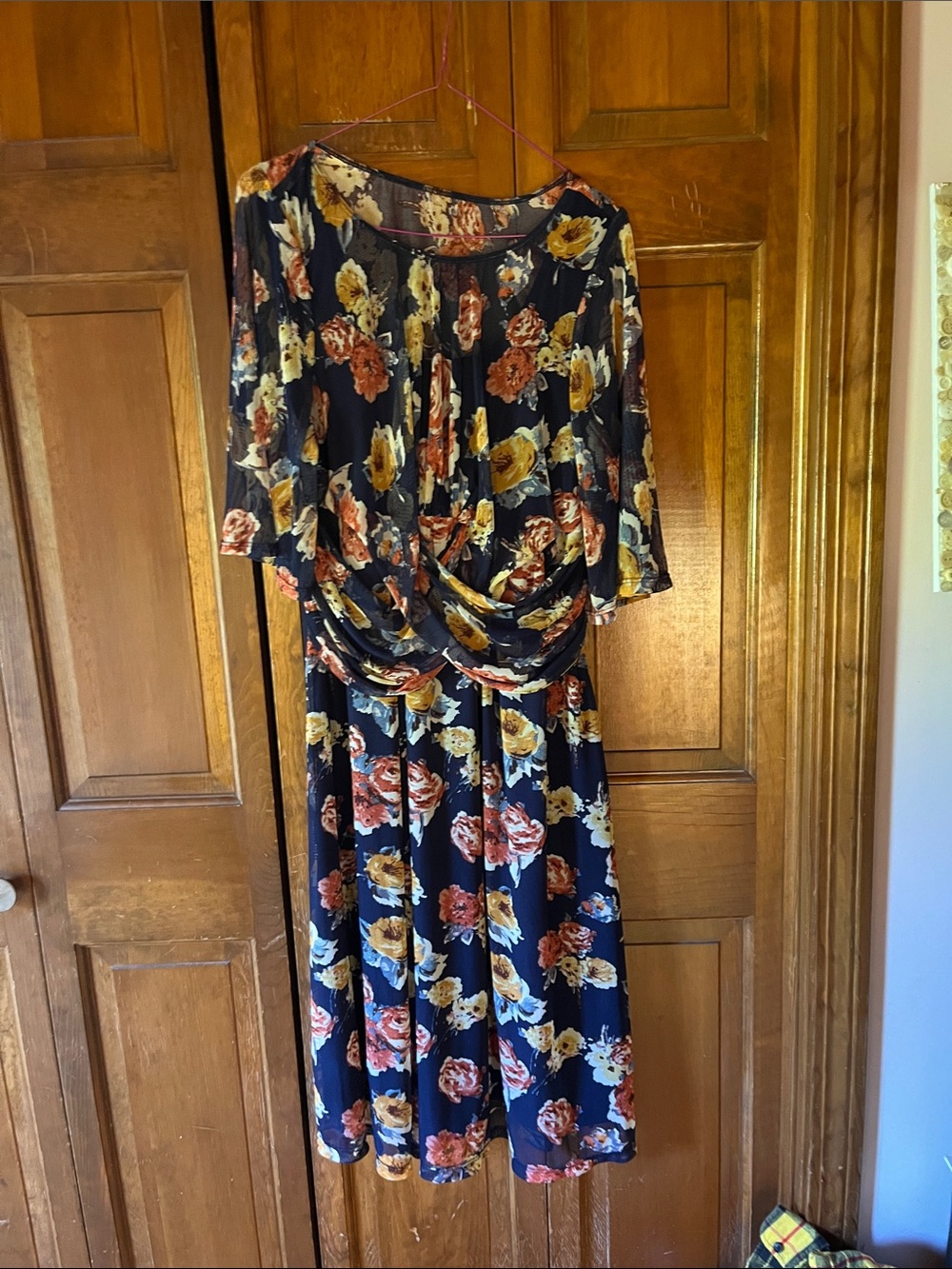 Kiyonna navy flower dress
